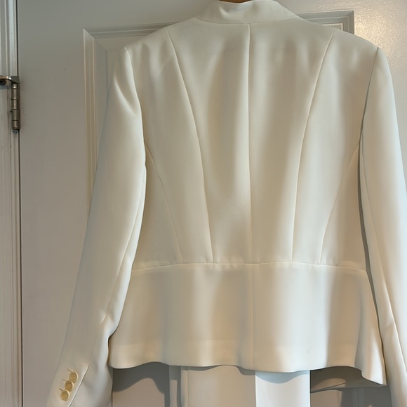Talbots lined peplum Ivory suit. Size 10 pants Size 14 jacket. Worn once. - Picture 7 of 7